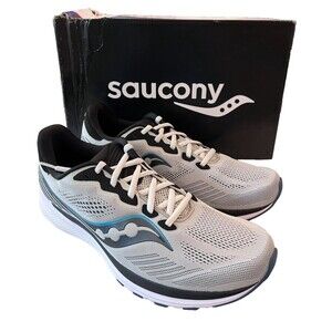 Saucony NEW Size 11.5 Ride 14 Lace Up Fog Black Storm Running Shoes Sneakers Box